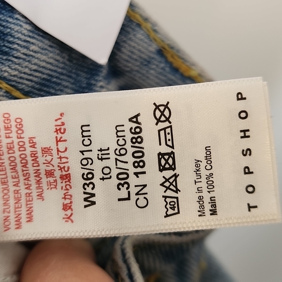 NWT TOPSHOP buckled leg mom jean - Picture 7 of 11